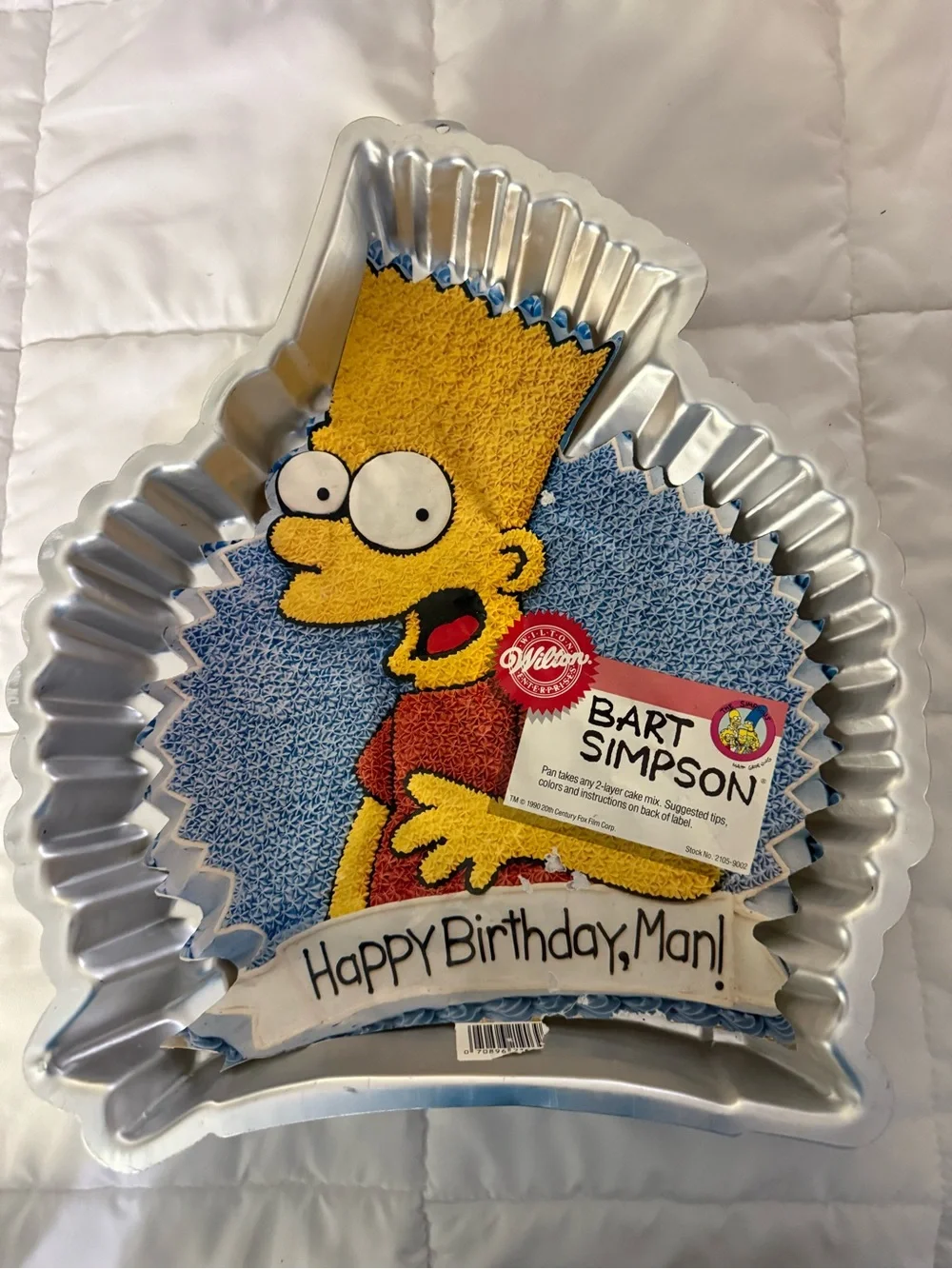 Wilton Bart Simpson Cake Pan - Yellow, Blue, Red